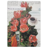 Onderbreek geen Geld Ochtend Koffie Thee Tijd Klembord (Achterkant)