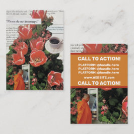 Onderbreek geen Geld Ochtend Koffie Thee Tijd Visitekaartje