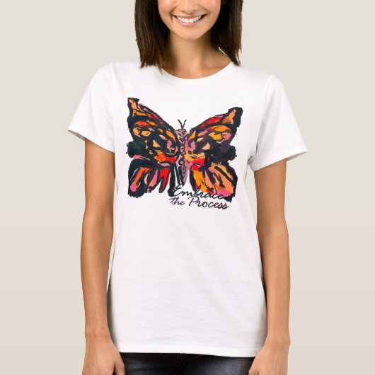 Onderbreek het proces Butterfly TShirt door vibrat (Voorkant)