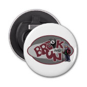 Onderbreken en rennen button flesopener (Voorkant)