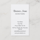 Onderbroken werk, William-Adolphe Bouguereau Visitekaartje (Achterkant)