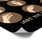 Onderdeel van Don't You Know ASL Gebarentaal Dea Poster (Hoek)