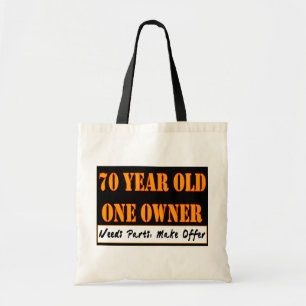 Onderdelen van 70 jaar oude eigenaar hebben behoef tote bag