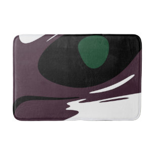 Onderdompeling: Abstract Zwart, Wit, Paarse & Groe Badmat