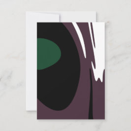 Onderdompeling: Abstract Zwart, Wit, Paarse & Groe Kaart