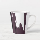 Onderdompeling: Abstract Zwart, Wit, Paarse & Groe Latte Mok (Rechts)