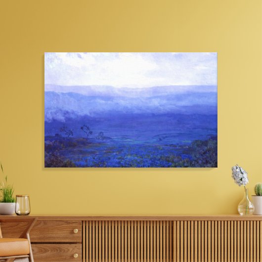 Onderdonk - Bluebonnets in Texas Canvas Afdruk (Insitu (Woonkamer))