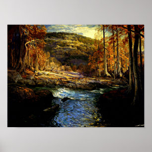 Onderdonk - Bosstroom, kunstschilderij Poster