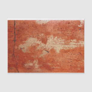 Onderdruk afdruk terracotta verf dij deeg tissuepapier