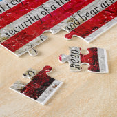 Onderdruk Amerikaanse vlag en tweede amendement Legpuzzel (Zijkant)