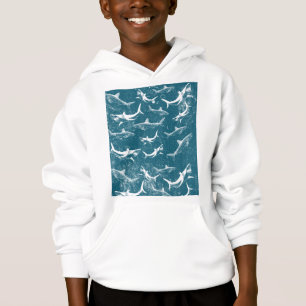 Onderdruk Blauw Shark Patroon