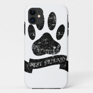 Onderdruk-dog-poot met lint iPhone 11 hoesje