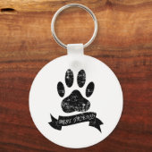 Onderdruk-dog-poot met lint sleutelhanger (Voorkant)