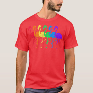 Onderdruk Flamingo Rainbow LGBT T-shirt