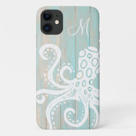 Onderdruk Kieuwhout - Octopus - monogram iPhone 11 Hoesje