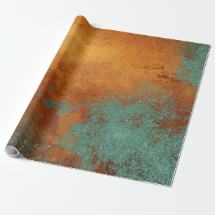 Onderdruk metallische textuur van koper 23 cadeaupapier