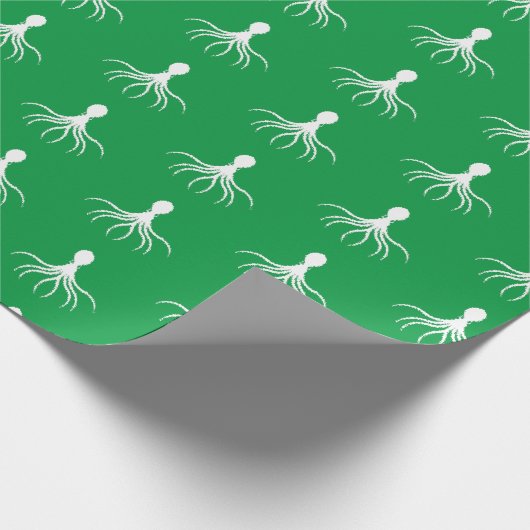 Onderdruk octopus-ontwerp - Matte verlooppapier Cadeaupapier (Hoek)