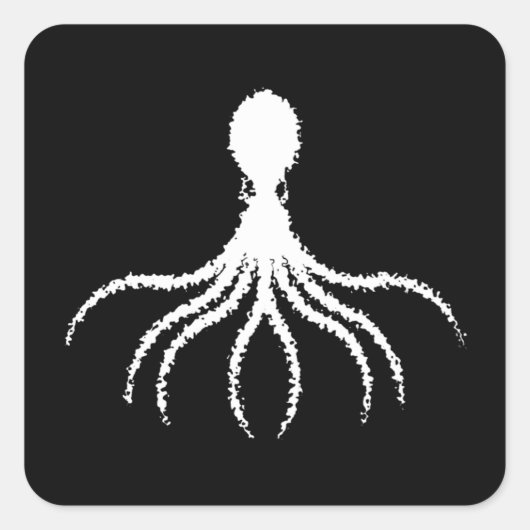 Onderdruk octopus-ontwerp - Vierkante stickers (Voorkant)