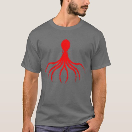 Onderdruk octopusontwerp - Mannen Basic T-Shirt (Voorkant)