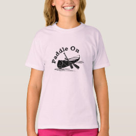 Onderdruk peddel op design - Meisjes' Basic T-Shir T-shirt