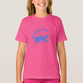 Onderdruk peddel op design - Meisjes' Basic T-Shir T-shirt