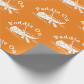 Onderdruk peddel op ontwerp - Matte omloopband Cadeaupapier (Hoek)