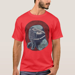 Onderdruk Retro Japanse Kendo Masker Rising Sun T-shirt