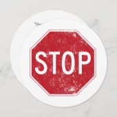 Onderdruk stopteken kaart (Voorkant / Achterkant)