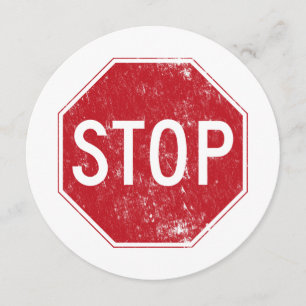 Onderdruk stopteken kaart