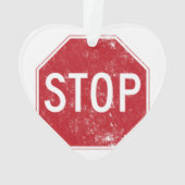 Onderdruk stopteken ornament (achterkant)