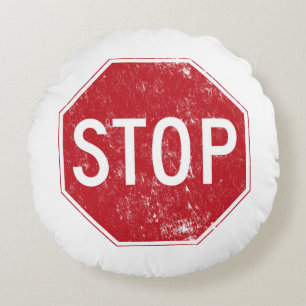 Onderdruk stopteken rond kussen