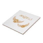 Onderdrukkende Angel Pet Paws Tegeltje (Zijkant)