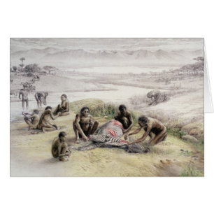 Onderdrukking van een kamp bezet door Homo habilis