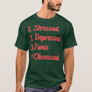 Onderdrukte tunis geobsedeerd t-shirt
