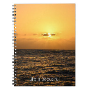 Ondergaande Zon Oceaan Zonsondergang Kauai (mijn f Notitieboek