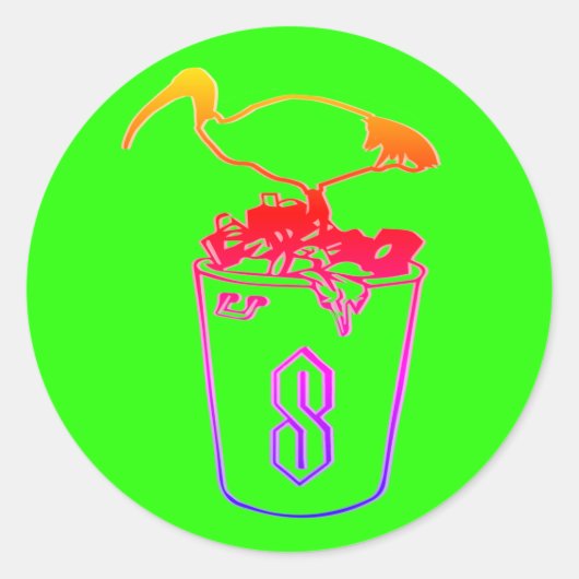 Ondergedompeld in ibis sticker (Voorkant)