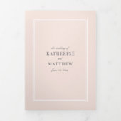 Ondergewaardeerde elegantie Blush Pink All-in-One Drieluik Uitnodiging (Cover)