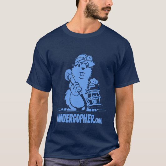 Ondergopher Dark Blue T-shirt (Voorkant)