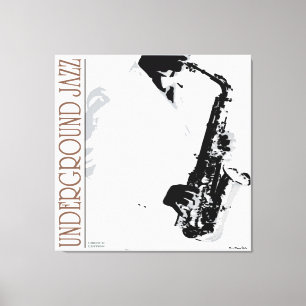 Ondergrondse Jazz Wrapped Canvas Afdruk