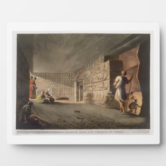 Ondergrondse Kamer bij de Pyramiden te Geeza, p Fotoplaat (Voorkant)