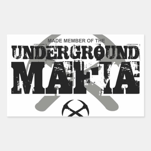 ONDERGRONDSE MAFFIA RECHTHOEKIGE STICKER (Voorkant)