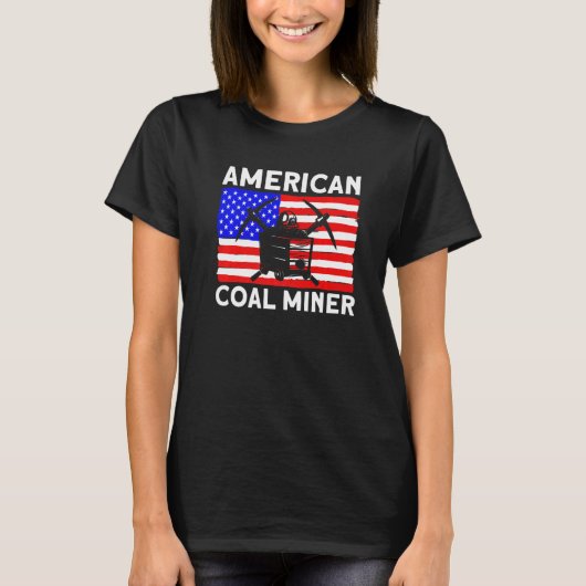 Ondergrondse mijnbouw Amerikaanse steenkolenmijnen T-shirt (Voorkant)