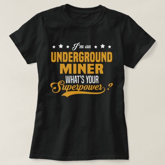Ondergrondse mijnwerker t-shirt (Design voorkant)