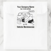 Onderhoud van voertuigen vierkante sticker (Tas)