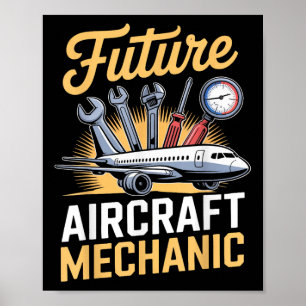 Onderhoud vliegtuigtechnicus Toekomstig vliegtuig Poster
