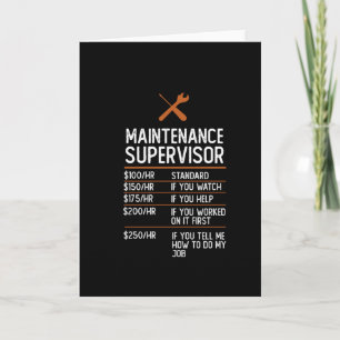 onderhoudsbegeleider grappig job Cadeau Cadeau Ide Kaart