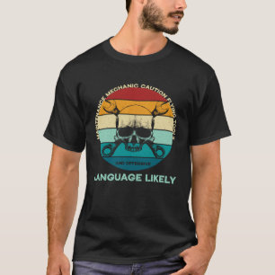 Onderhoudsmonteur beledigende taal waarschijnlijk t-shirt