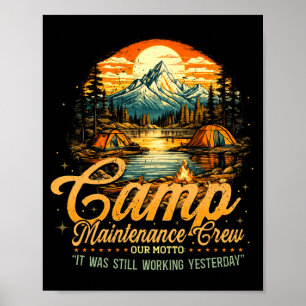 Onderhoudsteam Mens kamp werkte gisteren Poster