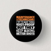 Onderhoudstechnicus Ik probeer het grappig te make Ronde Button 3,2 Cm (Voorkant)