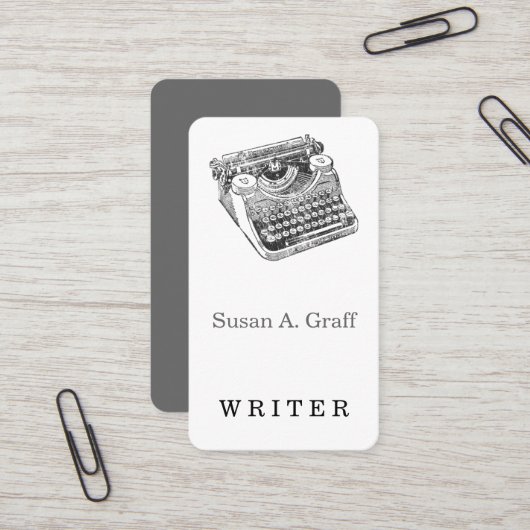 onderhouttypemachine visitekaartje (Voorkant / Achterkant in situ)